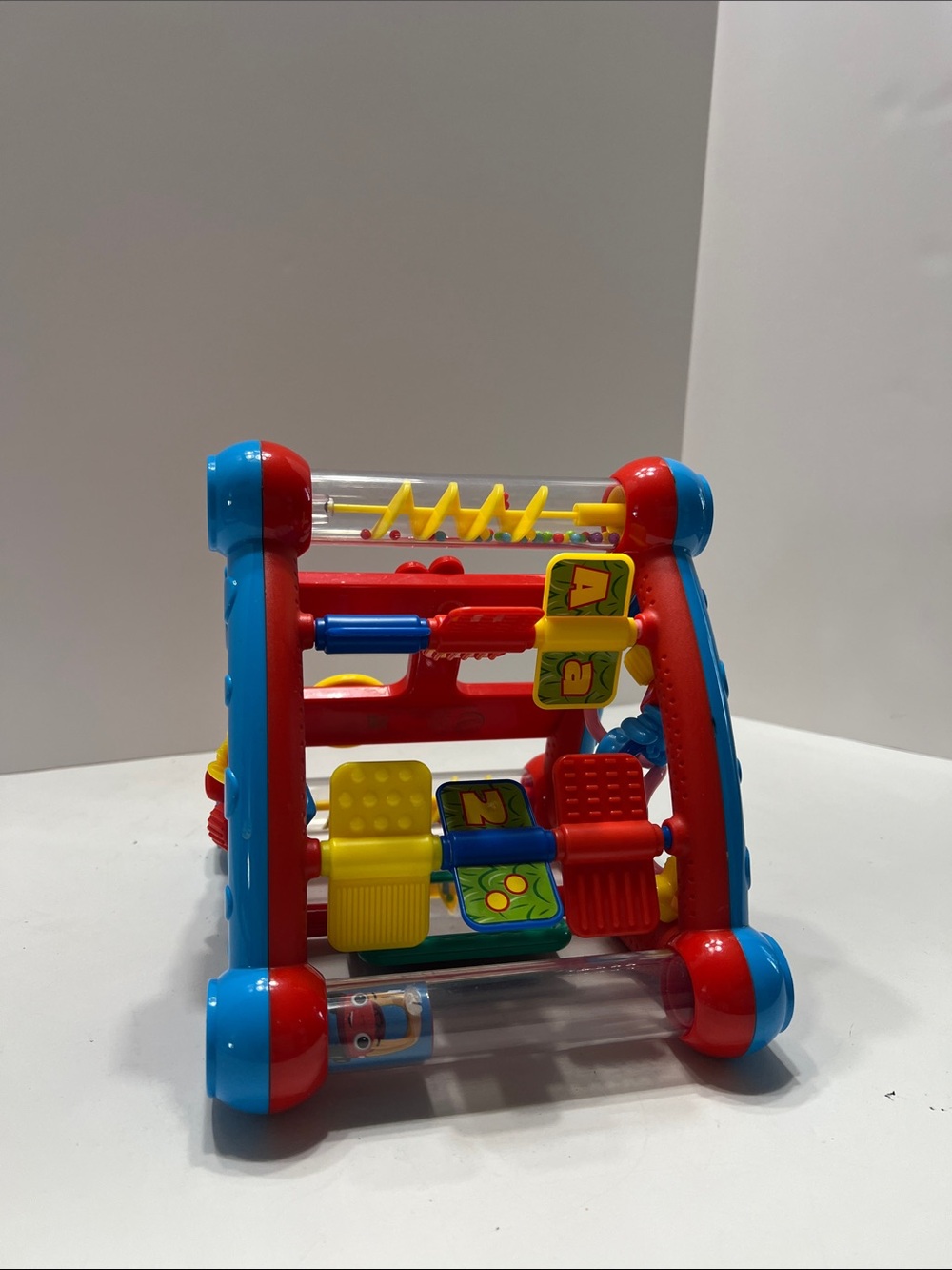 Interactive Multi-Activity Triangle Learning Toy in Blue, Red & Yellow